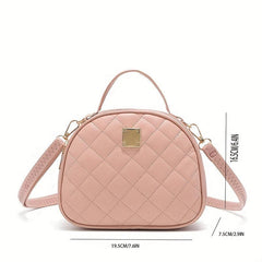 Argyle Quilted Shoulder Bag Crossbody Handbag