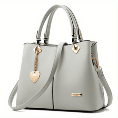 Metal Decor Top Handle Bag Large Capacity Shoulder Bucket Bag