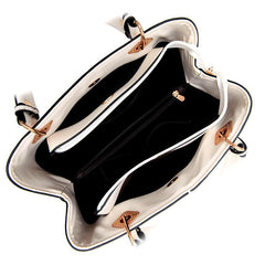 Metal Decor Top Handle Bag Large Capacity Shoulder Bucket Bag