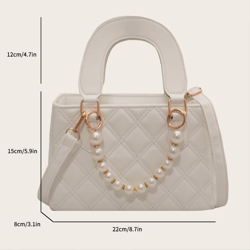 Pearl Decorative Chain Women's Crossbody Bag