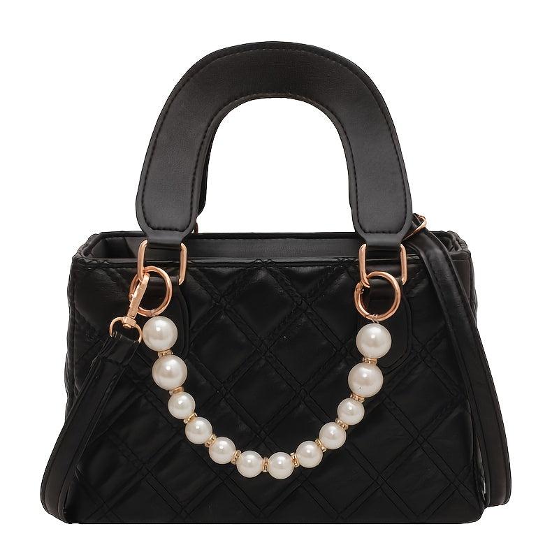 Pearl Decorative Chain Women's Crossbody Bag