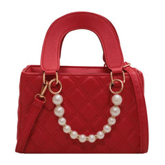 Pearl Decorative Chain Women's Crossbody Bag
