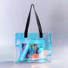 Clear Laser Tote Bag Waterproof Holographic Shoulder Beach Bag