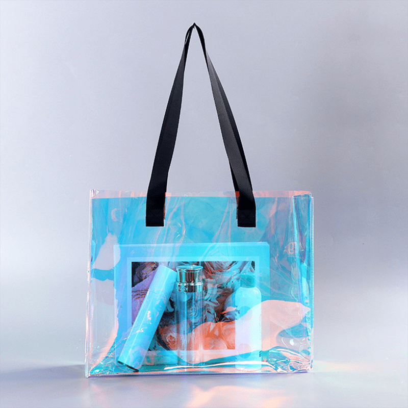 Clear Laser Tote Bag Waterproof Holographic Shoulder Beach Bag