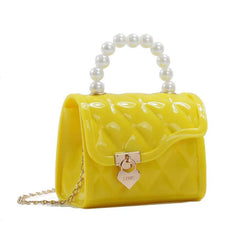 Heart Decor Mini Satchel Bag Lightweight Textured Flap Square Bag
