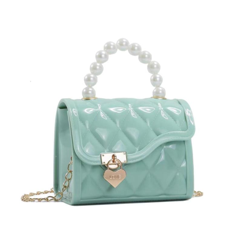Heart Decor Mini Satchel Bag Lightweight Textured Flap Square Bag