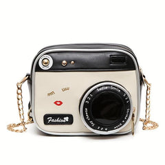 Retro Camera Crossbody Bag PU Leather Handbag Women's Shoulder Bag & Purse