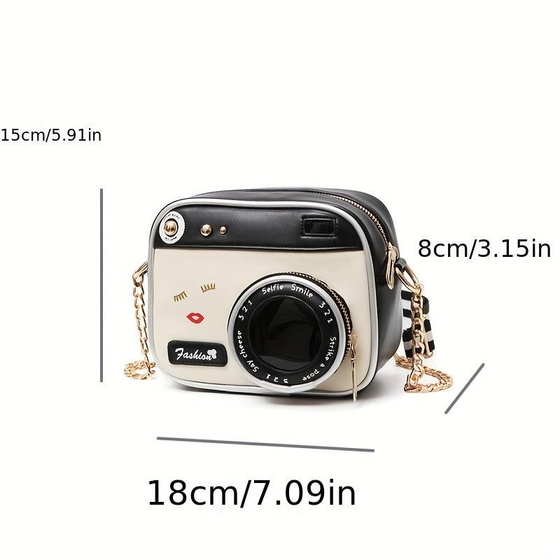Retro Camera Crossbody Bag PU Leather Handbag Women's Shoulder Bag & Purse