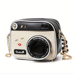 Retro Camera Crossbody Bag PU Leather Handbag Women's Shoulder Bag & Purse