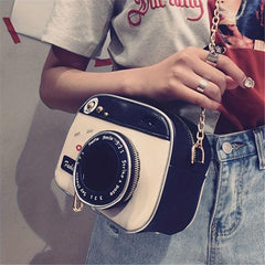 Retro Camera Crossbody Bag PU Leather Handbag Women's Shoulder Bag & Purse