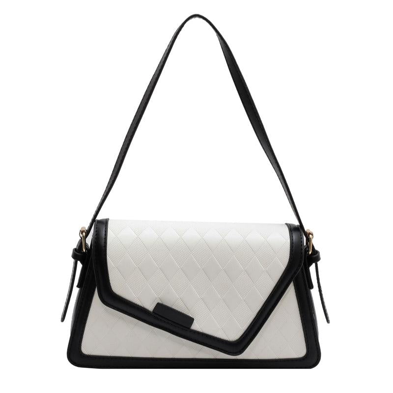 Argyle Pattern Shoulder Bag Flap Purse Women's Stylish Underarm Bag