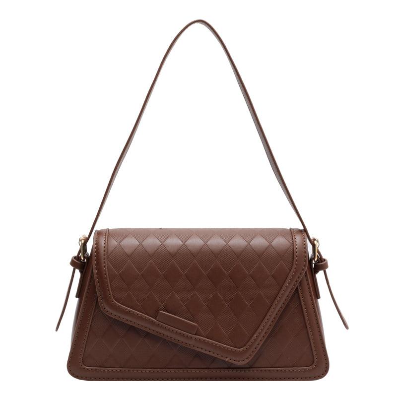 Argyle Pattern Shoulder Bag Flap Purse Women's Stylish Underarm Bag