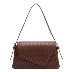 Argyle Pattern Shoulder Bag Flap Purse Women's Stylish Underarm Bag