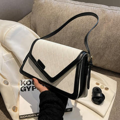 Argyle Pattern Shoulder Bag Flap Purse Women's Stylish Underarm Bag