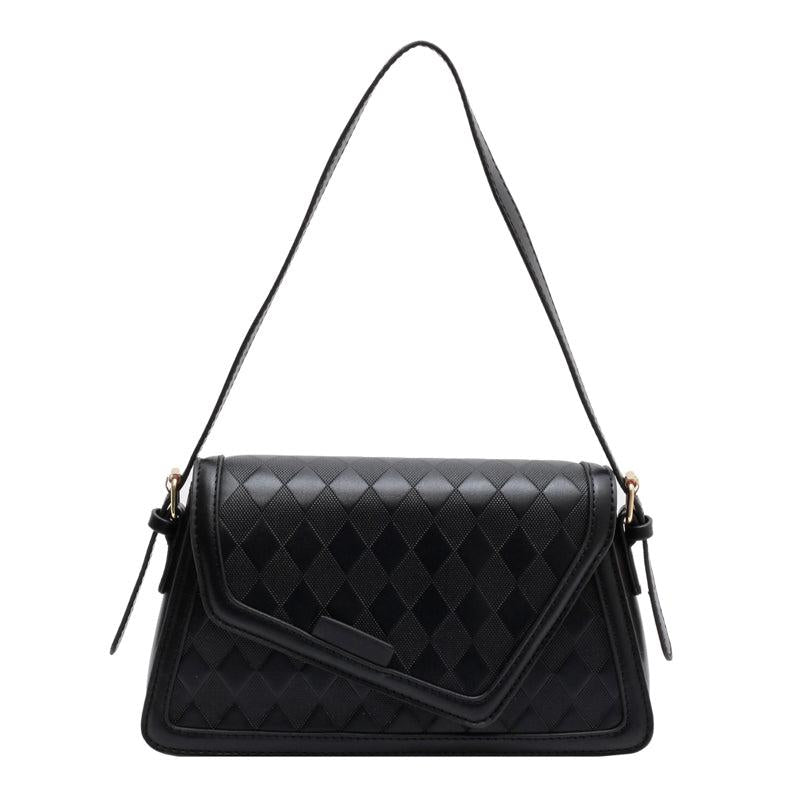 Argyle Pattern Shoulder Bag Flap Purse Women's Stylish Underarm Bag