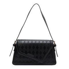Argyle Pattern Shoulder Bag Flap Purse Women's Stylish Underarm Bag