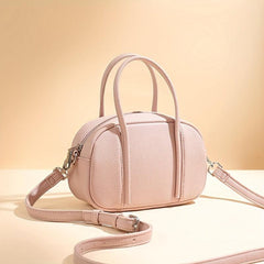 Minimalist Solid Boston Bag All Match Zipper Satchel Bag Women's Crossbody Bag