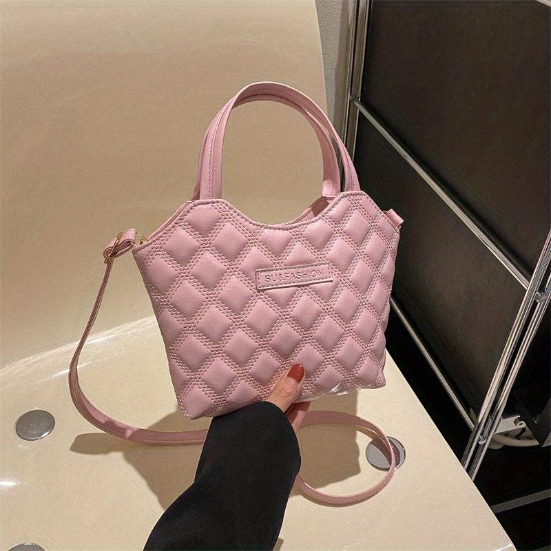 Quilted Bucket Bag PU Leather Casual Daily Handbag & Shoulder Bag