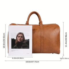 Men's Leather Duffle Bag Gym Sport Travel Weekend Tote Carry On Bag