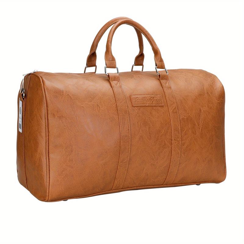 Men's Leather Duffle Bag Gym Sport Travel Weekend Tote Carry On Bag