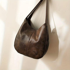 Vintage Hobo Shoulder Bag Solid Tote Bag For Work