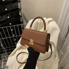 Crocodile Pattern Handbag Small Crossbody Bag PU Leather Flap Purse