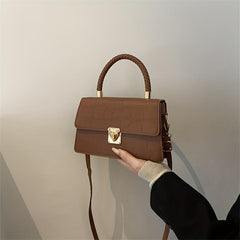 Crocodile Pattern Handbag Small Crossbody Bag PU Leather Flap Purse