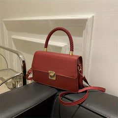 Crocodile Pattern Handbag Small Crossbody Bag PU Leather Flap Purse