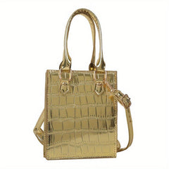 Crocodile Embossed Shoulder Bag Stylish Mobile Phone Crossbody Bag