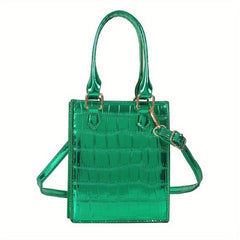 Crocodile Embossed Shoulder Bag Stylish Mobile Phone Crossbody Bag