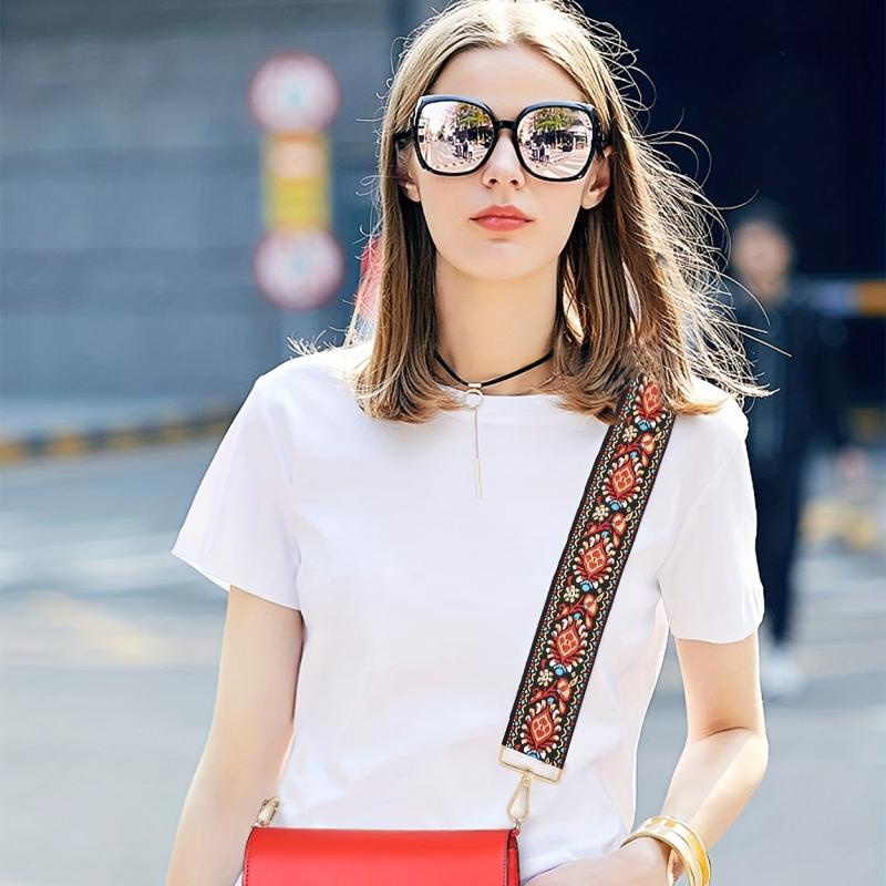 Ethnic Embroidered Wrap Strap Adjustable Portable Strap