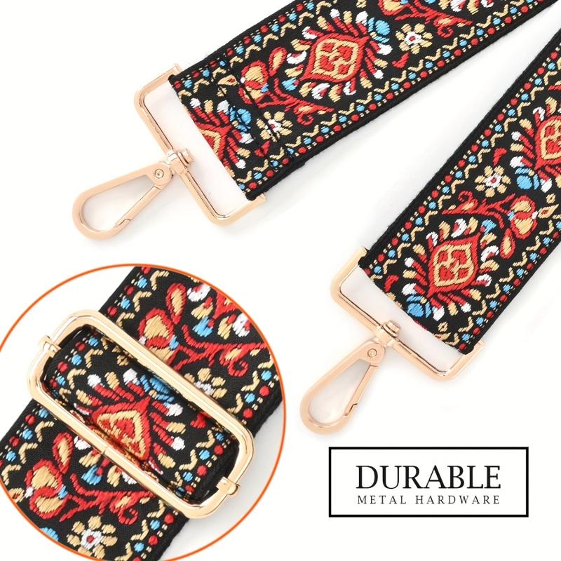 Ethnic Embroidered Wrap Strap Adjustable Portable Strap