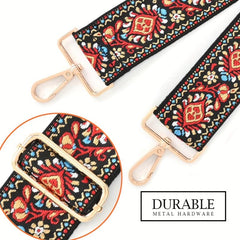 Ethnic Embroidered Wrap Strap Adjustable Portable Strap