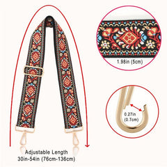 Ethnic Embroidered Wrap Strap Adjustable Portable Strap