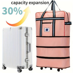 Large Capacity Travel Luggage Bag Versatile Storage Duffle Bag With Wheels