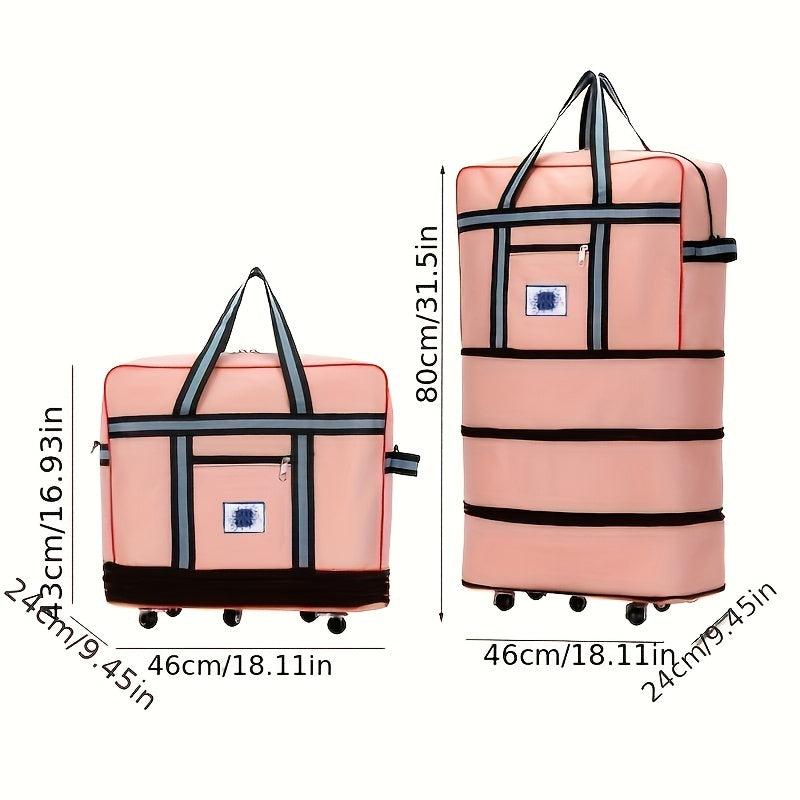Large Capacity Travel Luggage Bag Versatile Storage Duffle Bag With Wheels
