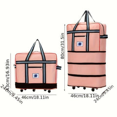 Large Capacity Travel Luggage Bag Versatile Storage Duffle Bag With Wheels