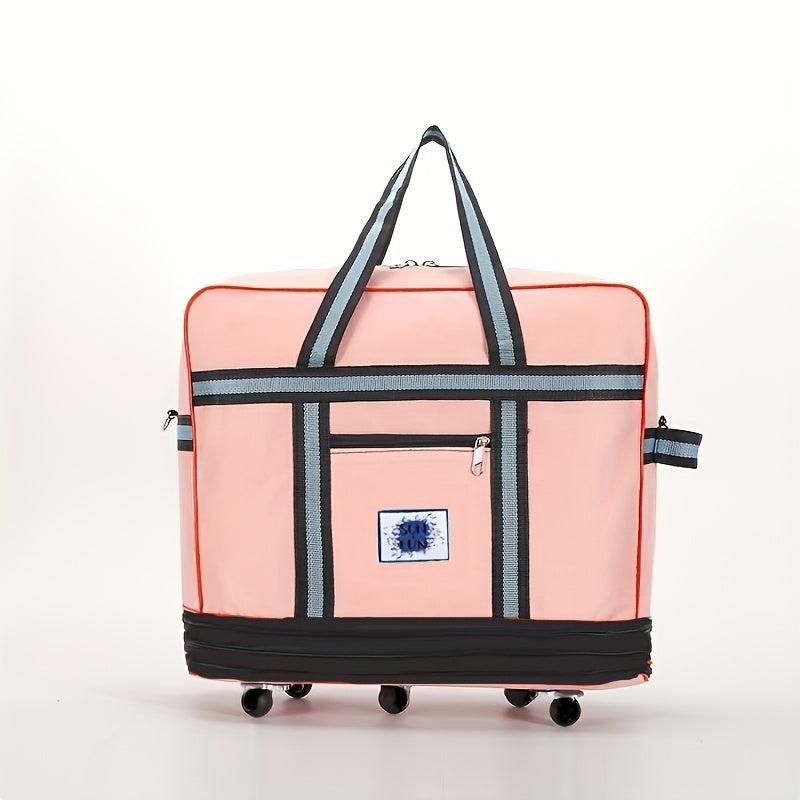Large Capacity Travel Luggage Bag Versatile Storage Duffle Bag With Wheels
