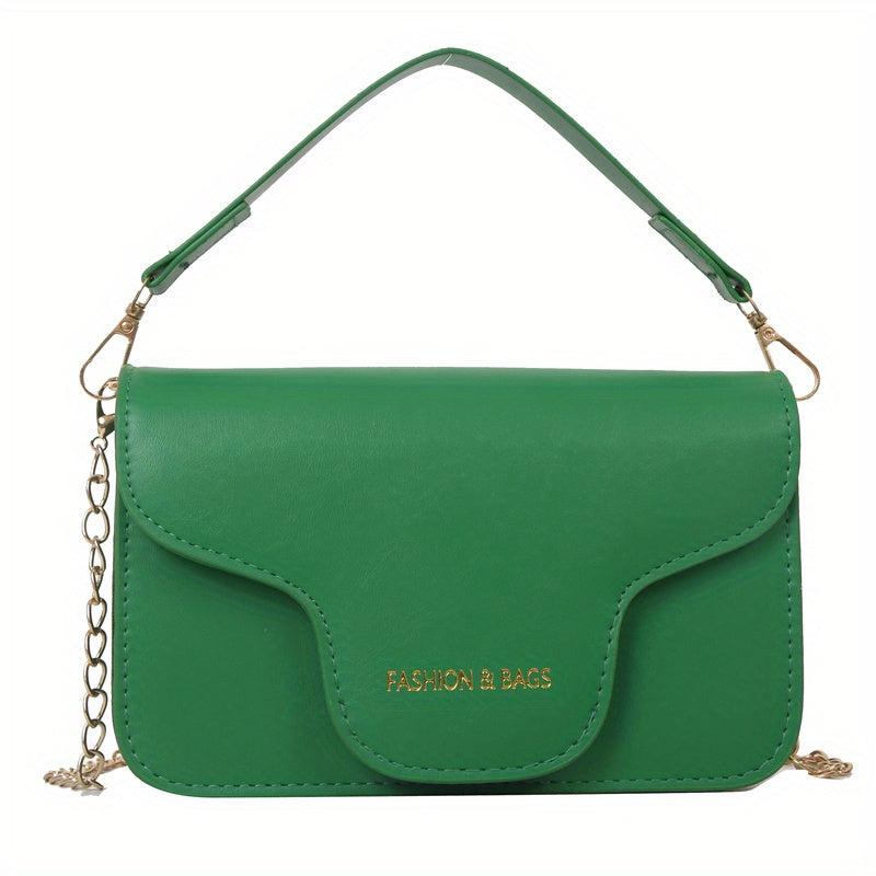 Graphic Mini Chain Crossbody Bag with Top Handle