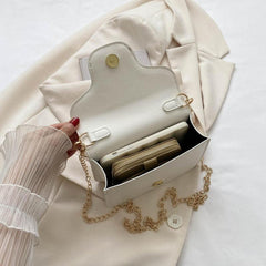 Graphic Mini Chain Crossbody Bag with Top Handle