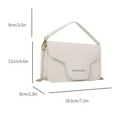 Graphic Mini Chain Crossbody Bag with Top Handle