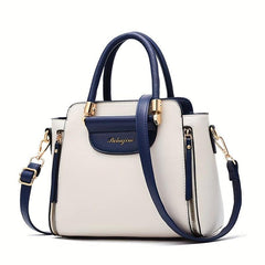 Women's Contrast Crossbody Bag Top Handle Satchel Purse