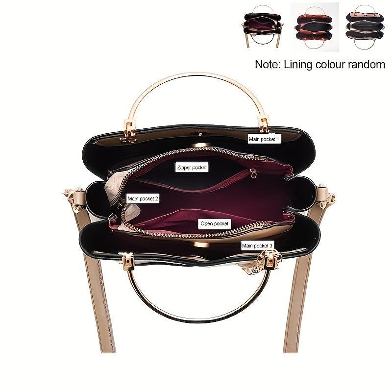 Plaid Pattern Handbag Crossbody Bag Tassel Satchel Purse