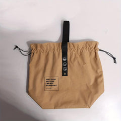 Insulated Lunch Bag Drawstring Handbag Letter Print Picnic Work