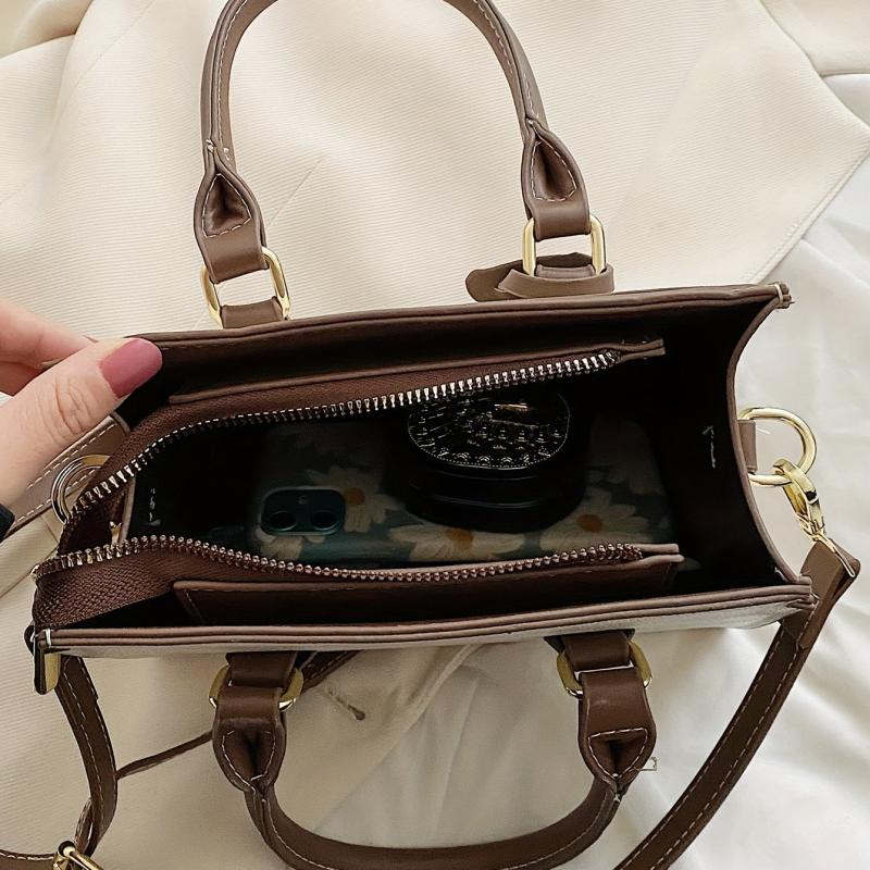 Top Handle Satchel Crossbody Bag PU Leather Handbag Purse