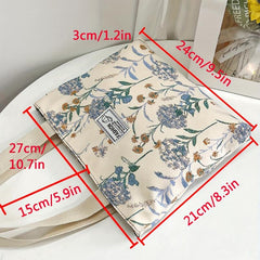Floral Print Small Tote Bag Coin Purse