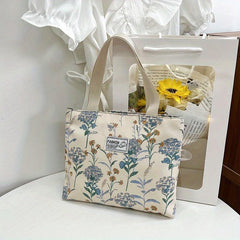 Floral Print Small Tote Bag Coin Purse