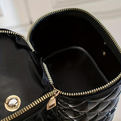 Quilted Pearl Handle Crossbody Bag Metal Chain Shoulder Bag