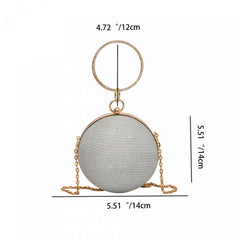 Rhinestone Chain Ball Clutch Glitter Handbag