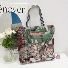Vintage Pattern Shoulder Bag All Match Handbag Versatile Storage Bag